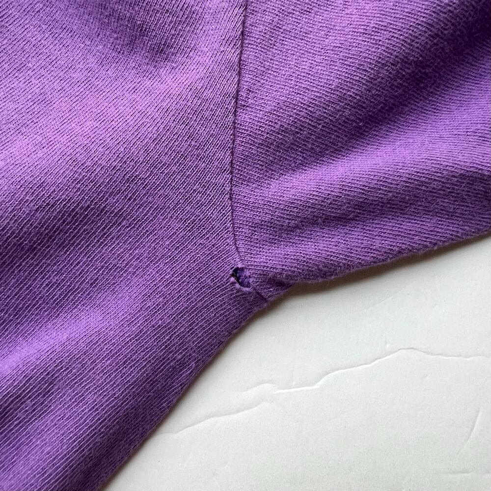 Vintage Champion USA Made Spellout Purple Script T Shirt Single Stitch Tee 80s - Picture 12 of 16